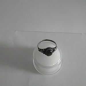 Silver and tiger's eye ring